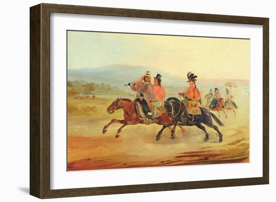 Chilean Riders, C.1835-36-Johann Moritz Rugendas-Framed Giclee Print
