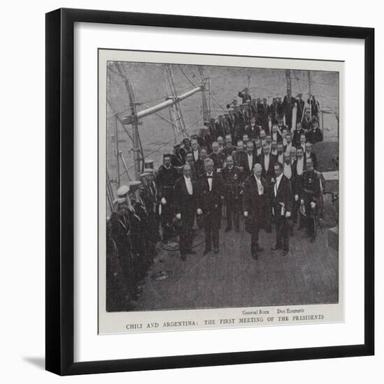 Chili and Argentina, the First Meeting of the Presidents-null-Framed Giclee Print