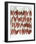 Chili Peppers Lined Up-Dorey Cardinale-Framed Premium Photographic Print