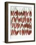 Chili Peppers Lined Up-Dorey Cardinale-Framed Photographic Print