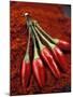 Chili Peppers on Powder-null-Mounted Photographic Print