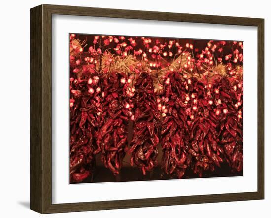 Chili Ristra, Santa Fe, New Mexico, USA-Julian McRoberts-Framed Premium Photographic Print