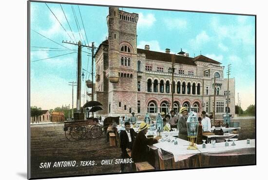 Chili Stands, San Antonio, Texas-null-Mounted Art Print