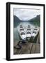 Chilkoot Lake, Kayaks at the Dock Haines, Alaska-Michael Qualls-Framed Photographic Print