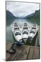 Chilkoot Lake, Kayaks at the Dock Haines, Alaska-Michael Qualls-Mounted Photographic Print