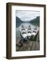 Chilkoot Lake, Kayaks at the Dock Haines, Alaska-Michael Qualls-Framed Photographic Print