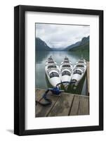 Chilkoot Lake, Kayaks at the Dock Haines, Alaska-Michael Qualls-Framed Photographic Print