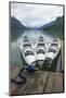 Chilkoot Lake, Kayaks at the Dock Haines, Alaska-Michael Qualls-Mounted Photographic Print