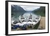 Chilkoot Lake, Southeast Alaska. Kayaks at the Dock-Michael Qualls-Framed Photographic Print