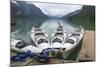 Chilkoot Lake, Southeast Alaska. Kayaks at the Dock-Michael Qualls-Mounted Photographic Print