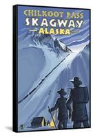 Chilkoot Pass, Alaska Gold Miners-Lantern Press-Framed Stretched Canvas