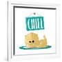 Chill White-Jace Grey-Framed Art Print