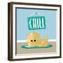 Chill-Jace Grey-Framed Art Print