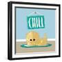 Chill-Jace Grey-Framed Art Print