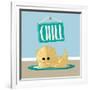 Chill-Jace Grey-Framed Art Print