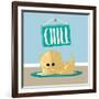 Chill-Jace Grey-Framed Art Print