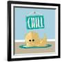 Chill-Jace Grey-Framed Art Print