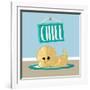 Chill-Jace Grey-Framed Art Print