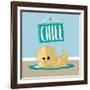 Chill-Jace Grey-Framed Art Print