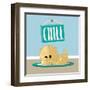 Chill-Jace Grey-Framed Art Print