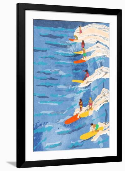 Chilled Surfing-Raissa Oltmanns-Framed Giclee Print