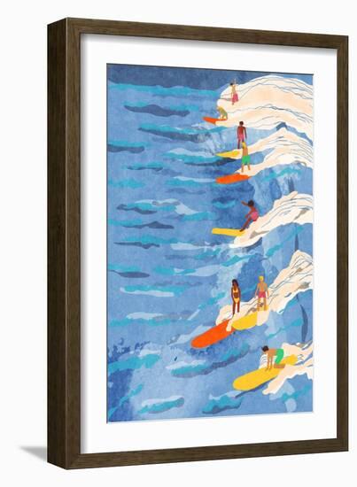 Chilled Surfing-Raissa Oltmanns-Framed Giclee Print