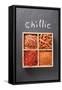 Chilli Flakes, Chillies, Chilli Powder, Chilli Threads in Type Case-Eising Studio - Food Photo and Video-Framed Stretched Canvas