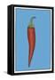 Chilli pepper blue-Sarah Thompson-Engels-Framed Stretched Canvas