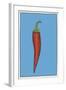 Chilli pepper blue-Sarah Thompson-Engels-Framed Giclee Print