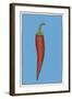 Chilli pepper blue-Sarah Thompson-Engels-Framed Giclee Print