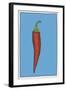 Chilli pepper blue-Sarah Thompson-Engels-Framed Giclee Print