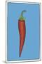 Chilli pepper blue-Sarah Thompson-Engels-Mounted Giclee Print