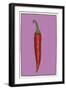 Chilli pepper purple-Sarah Thompson-Engels-Framed Giclee Print