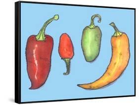 Chilli Peppers-Sarah Thompson-Engels-Framed Stretched Canvas