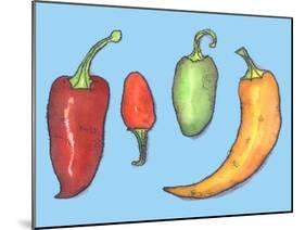 Chilli Peppers-Sarah Thompson-Engels-Mounted Giclee Print