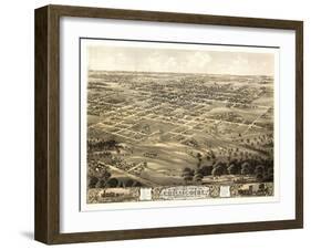 Chillicothe, Missouri - Panoramic Map-Lantern Press-Framed Art Print