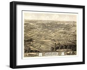 Chillicothe, Missouri - Panoramic Map-Lantern Press-Framed Art Print
