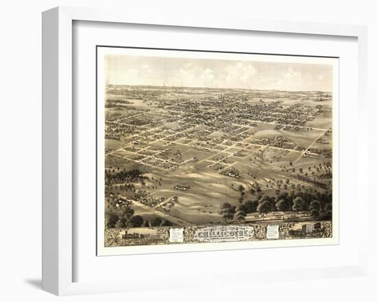 Chillicothe, Missouri - Panoramic Map-Lantern Press-Framed Art Print