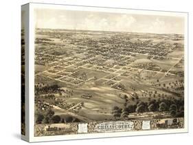 Chillicothe, Missouri - Panoramic Map-Lantern Press-Stretched Canvas