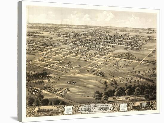 Chillicothe, Missouri - Panoramic Map-Lantern Press-Stretched Canvas