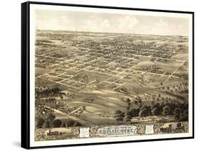 Chillicothe, Missouri - Panoramic Map-Lantern Press-Framed Stretched Canvas