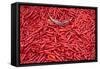 Chillies at Sunday Market at Bac Ha, Vietnam, Indochina, Southeast Asia, Asia-Bruno Morandi-Framed Stretched Canvas