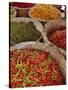 Chillies for Sale, Street Market, Bangkok, Thailand-John Miller-Stretched Canvas