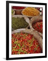 Chillies for Sale, Street Market, Bangkok, Thailand-John Miller-Framed Photographic Print