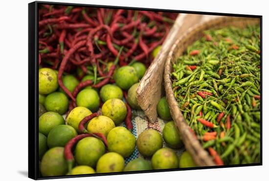 Chillies in Market in Pulua Weh, Sumatra, Indonesia, Southeast Asia-John Alexander-Framed Stretched Canvas