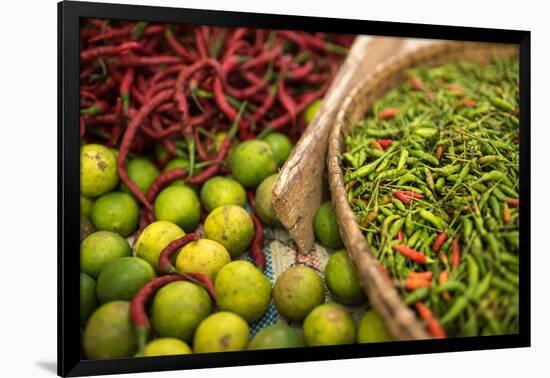 Chillies in Market in Pulua Weh, Sumatra, Indonesia, Southeast Asia-John Alexander-Framed Photographic Print