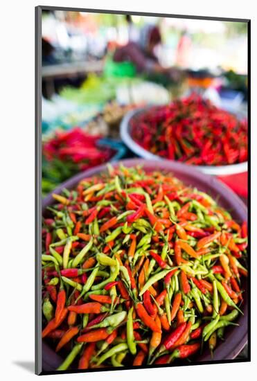 Chillies in Market, Phuket, Thailand, Southeast Asia, Asia-John Alexander-Mounted Photographic Print