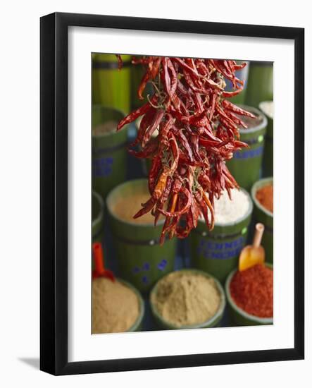 Chillies in Spice Market, Istanbul, Turkey, Europe-Sakis Papadopoulos-Framed Photographic Print