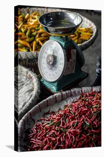 Chillies, Pak Khlong Market, Bangkok, Thailand, Southeast Asia, Asia-Andrew Taylor-Stretched Canvas