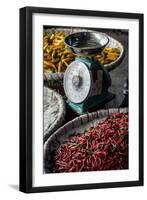 Chillies, Pak Khlong Market, Bangkok, Thailand, Southeast Asia, Asia-Andrew Taylor-Framed Photographic Print